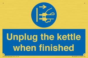 Unplug the kettle when finished